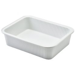 Royal Genware Fluted Rect Dish 20.5 x 16.5 x 5cm