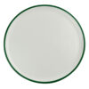 White/Green Melamine Pizza Plate 12.25 inch 310mm