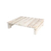 Square Painted Slatted Table Rustic White