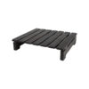 Square Painted Slatted Table Rustic Black