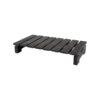 Rectangular Painted Slatted Table Rustic Black