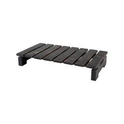 Rectangular Painted Slatted Table Rustic Black