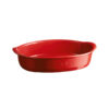 HR Ceramic Oval Burgundy Dish 35 x 22.5 cm