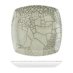 Grey Raku Kyoto Melamine Square Plate 260x260x25mm