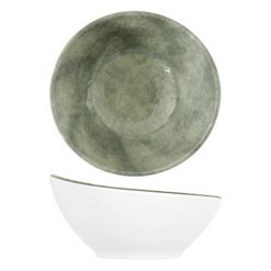 White Shakti Stone Melamine Curved Bowl 144x141x70mm