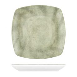 White Shakti Stone Melamine Square Plate 260x25mm