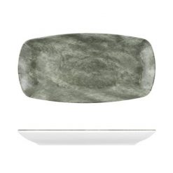 Grey Shakti Stone Melamine Oblong Plate 295x150x25mm