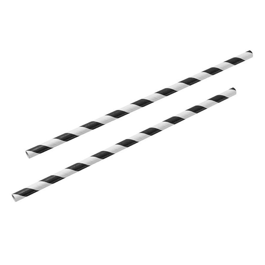 Paper Straw Black Stripe 8 Inches 1 Paper Straw Black Stripe 8 Inches