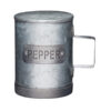 Galvanised Metal Pepper Dispenser Pot
