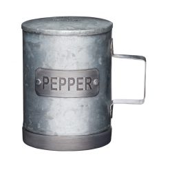Galvanised Metal Pepper Dispenser Pot