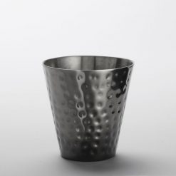 Tumbler Stainless Steel Hammered Black 12oz