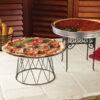 Pizza sStand Wroght Iron Square Scroll