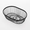 Round Wire Basket Black 9x6x2-3/4