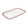 Red Enamelware Melamine 1/4 Gastro Tray