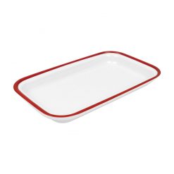 Red Enamelware Melamine 1/4 Gastro Tray