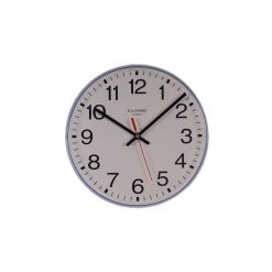 Clock White Plastic Case 25.5cm