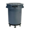 Round Grey Waste Container 76Ltr
