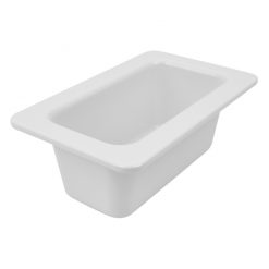White Melamine 1/4 Gastro Dish 1.5L