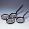 Blinis Pan Triple Black Iron 3 x 12cm
