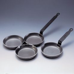 Blinis Pan Triple Black Iron 3 x 12cm