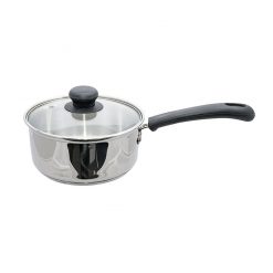 S/S 18cm Dia Saucepan Plastic Handle & Lid