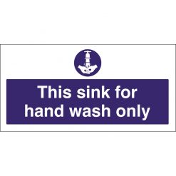 Kitchen Sink Safety Sign Wash Hands