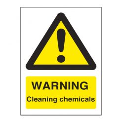 Warning Sign Cleaning Chemicals