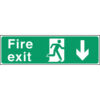 Safety Sign Fire Exit Down Arrow