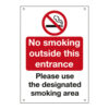 Outside Sign No Smoking Use The Designated Area