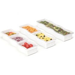 Deli Pan White Melamine Wave 25.2x15.1cm