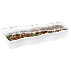 Deli Pan Lid White Melamine Wave 51.6x16.2cm