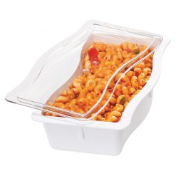 Deli Pan Lid White Melamine Wave 25.2x15.1cm
