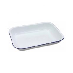 White Enamel Bake Pan 34 x 28 x 5cm