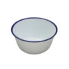Round Pudding Basin - White Enamel On Steel 14cm