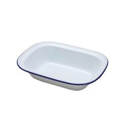 Enamel Oblong Pie Dish 22cm