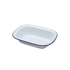Enamel Oblong Pie Dish 20 x 15cm
