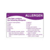 Allergen Label 76 x 51mm