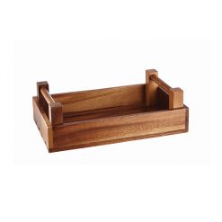 Acacia Wood Rectangular Trug 34 x 20 x 10cm