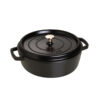Shallow Round Cocotte Black 26cm 3.8ltr