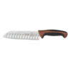 Mercer 7 inch Santoku Granton Edge Brown Millenia