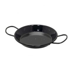Black Enamel Miniature Paella Pan 15cm