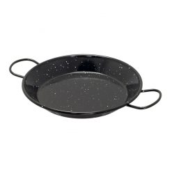 Black Enamel Paella Pan 20cm