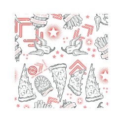 Large Printed Greaseproof Sheet 310x310mm; Pack1000