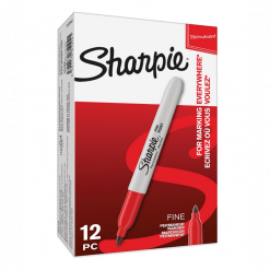 Sharpie Fine Permanent Marker Red Tuck
