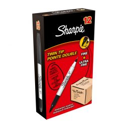 Sharpie Twin Tip Permanent Marker Black Tuck
