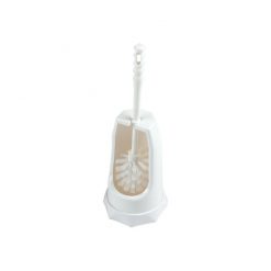 Toilet Brush With Open Holder White