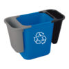 Deskside Recycling Saddle Bin Grey 4.5ltr