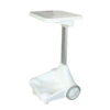 Plastic Sack Holder With Wheels White Lid