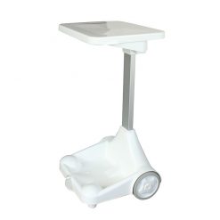 Plastic Sack Holder With Wheels White Lid