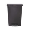 Slim Step-On Bin Front Step 90 ltr Black
